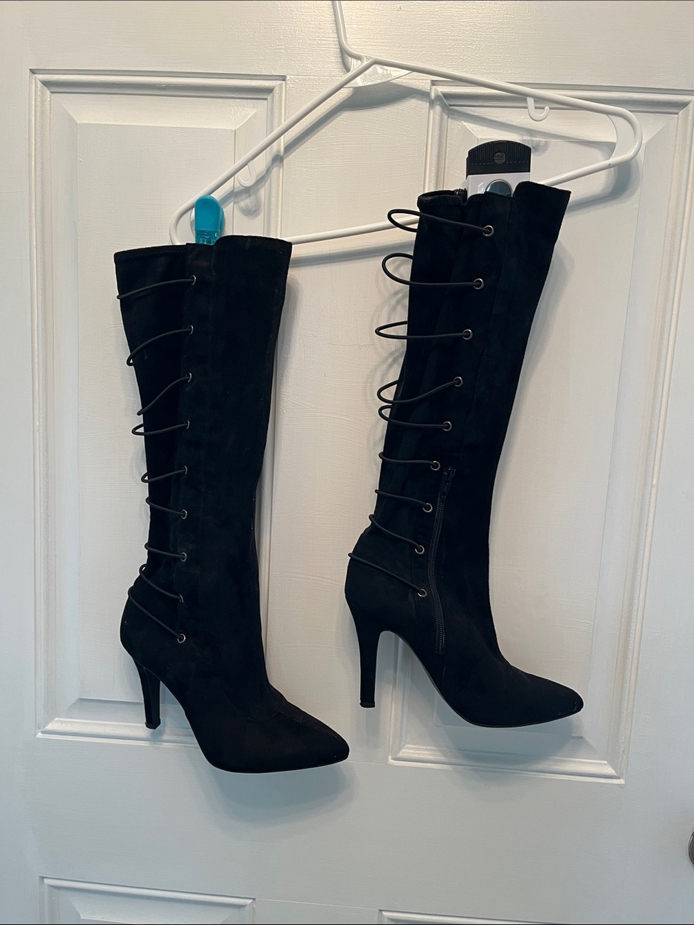BCBG Paris Black Knee High Stiletto Boots